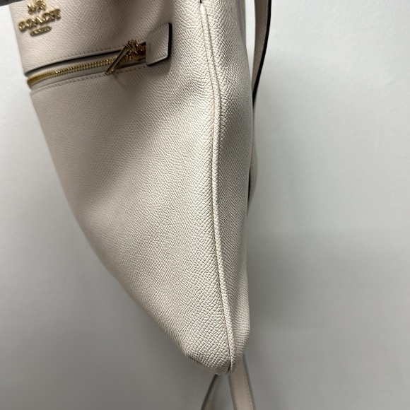 Coach Rowan File Crossbody Bag Purse In Cream Ivory Chalk Canvas Gold Hardware - Picture 13 of 14